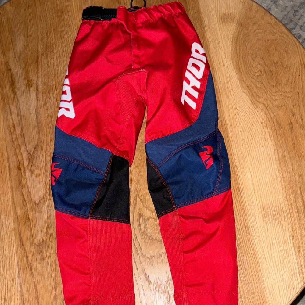 Thor Kids Red and Navy Casual Bottoms